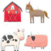 farm animals candles birthday party boys girls