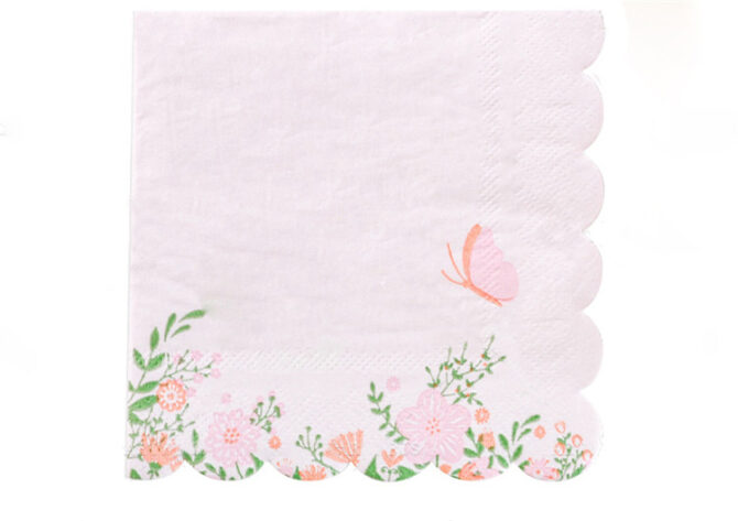 fancy butterfly tableware flowers napkins birthday party girls