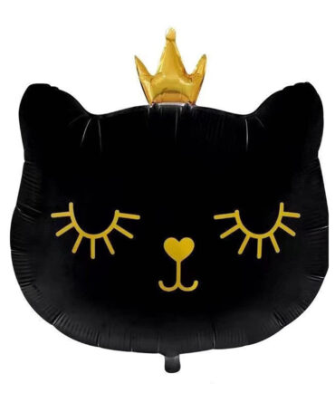 black cat princess balloon birthday party girls