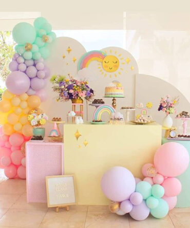 Pastel color balloons party decoration girl baby shower