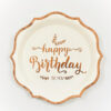 rose gold elegant plates birthday party boys girls