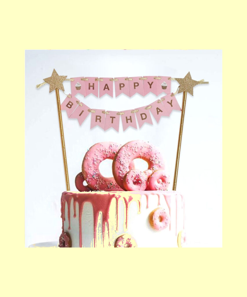Happy Birthday cake topper banner Party Trends