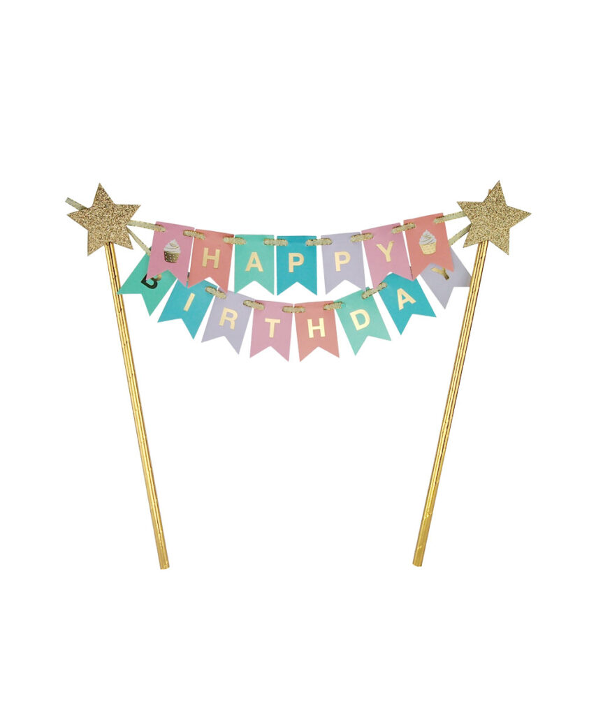 Happy Birthday cake topper banner Party Trends