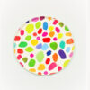 rainbow colorful dots plates birthday party boys girls