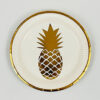 elegant gold pineapple plate birthday party girls bachelorette aloha hawaii luau summer