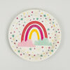 Clouds rainbow plates girl party birthday