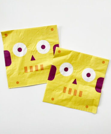 space robots napkins birthday party girls boys robot themed party tableware