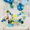 Boy dinosaur birthday party pinata piñata balloons