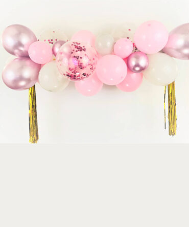 Balloons cloud pink gender reveal baby shower girl birthday