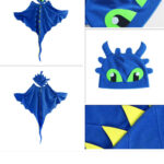 Dragon cape Dinosaur cape for kids - Blue