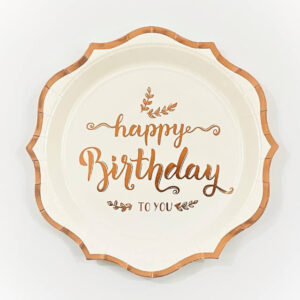 happy birthday plate tableware elegant