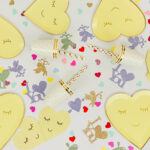 Yellow Valentines heart shaped party tableware